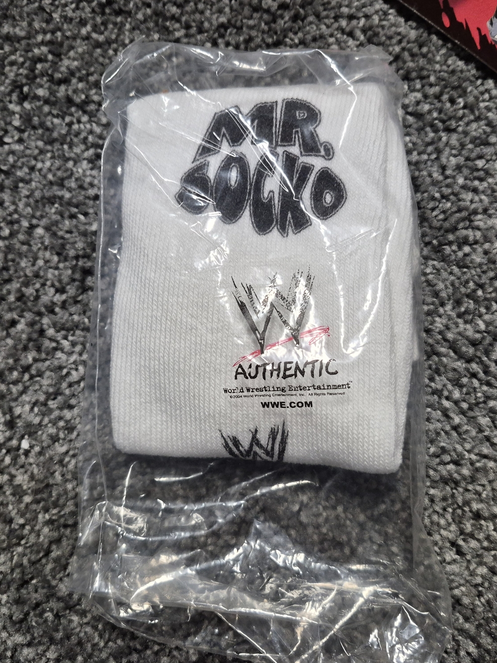 WWE Mr. Socko White Athletic Crew Socks